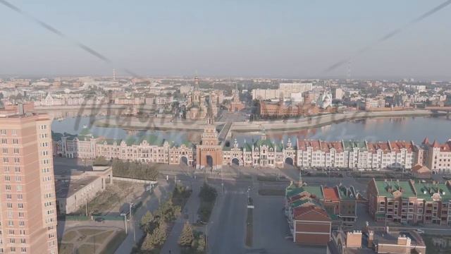 A-Log. Yoshkar-Ola, Russia. City center in the morning light. Embankment of the river Malaya Koksha смотреть онлайн