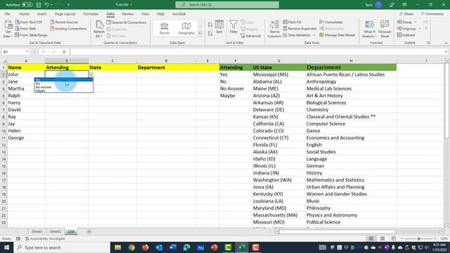 How To Create Drop Down List In Excel смотреть онлайн