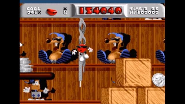 Sega Mega Drive 2 (Smd) 16-bit Cool Spot Level 5 Toying Around