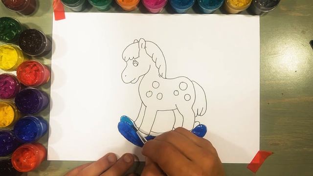 Drawing horses for children Рисование лошадки для детей Bolalar uchun otni chizish смотреть онлайн