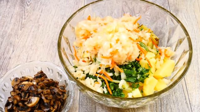 Взял картошку и грибы - получился дешёвый салат "Минск" смотреть онлайн