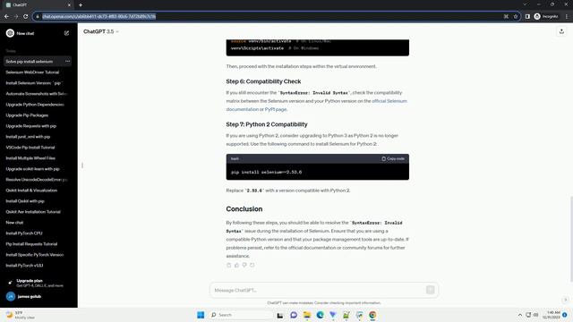 pip install selenium syntaxerror invalid syntax смотреть онлайн