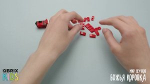 Собери божью коровку из конструктора QBRIX KIDS-коллекция детских конструкторов с видеоинструкциями