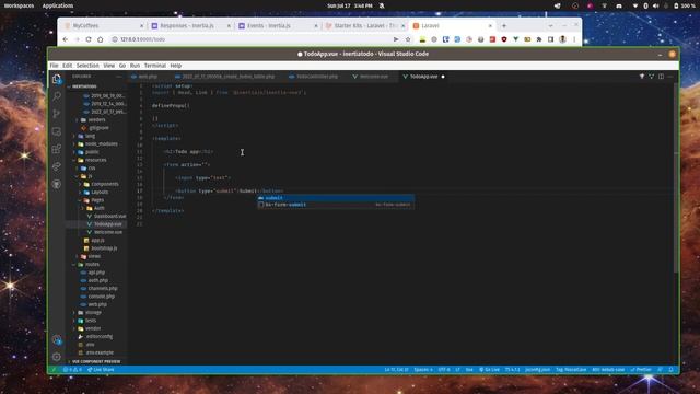 Getting started with Inertia in Laravel 9 смотреть онлайн