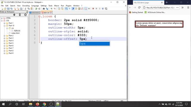 CSS 3 Bangla Tutorial Series [Part #10] | CSS - Outline смотреть онлайн