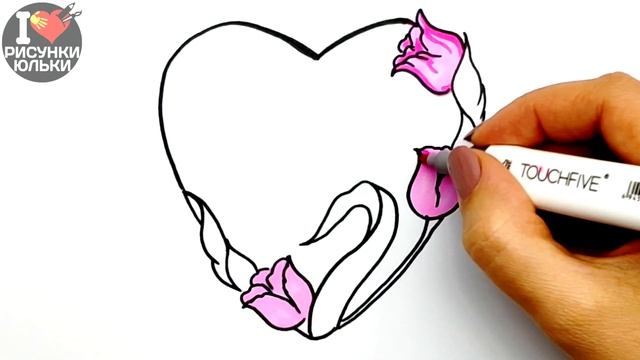 Рисунок на 8 Марта для Мамы | Что нарисовать к 8 Марта | Рисунки Юльки для Мамы