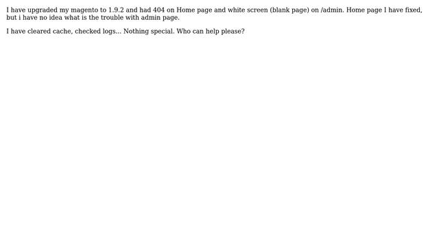Magento: White screen after updating Magento смотреть онлайн