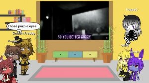 FNAF 1 Reacts to "I'm The Purple Guy" |Gacha Life|MyAU|#6