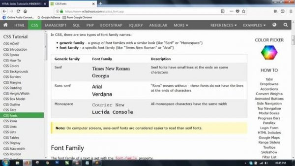 HTML Tutorial in Hindi/Urdu - Part 9 (Font Tag And Text Color,Size,Font Face Changing Attribute)