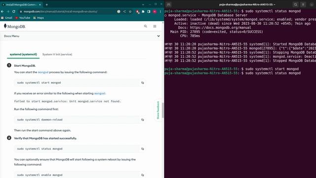 Install mongoDB and MongoDB Compass and MongoDB Shell (mongosh) on Ubuntu смотреть онлайн