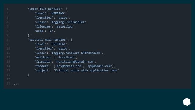 Where is a complete example of logging.config.dictConfig? смотреть онлайн