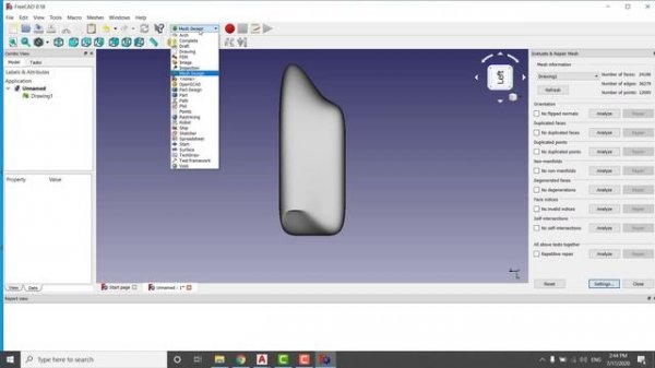 convert mesh file (stl) to (step) file