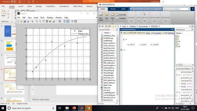 MATLAB polyfit смотреть онлайн