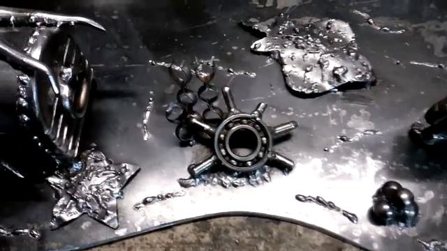 Как сделать осьминога из металла.Recycle art смотреть онлайн