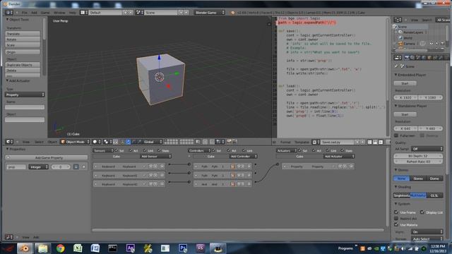 How to save and load properties in the Blender Game Engine! смотреть онлайн