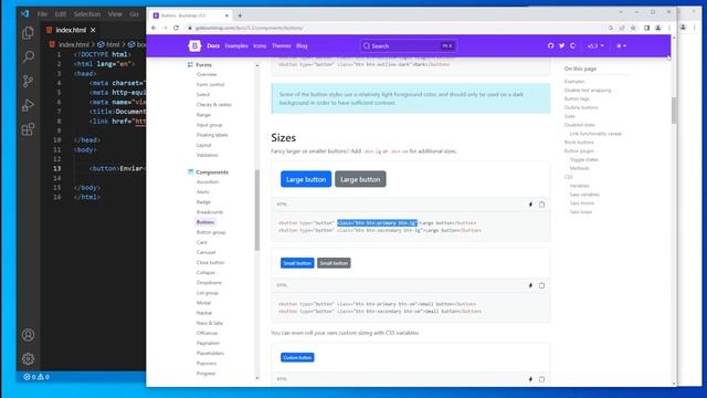 como AGRANDAR un BOTON en BOOTSTRAP 5 ✅ смотреть онлайн