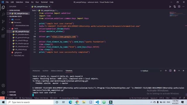 #task6 Selenium Testing (Automation) | Testing Scripts | Python | GRIP | TSF смотреть онлайн