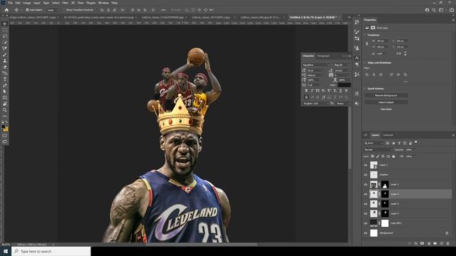 Adobe Photoshop Tutorial l Sports Poster Design l Lebron смотреть онлайн
