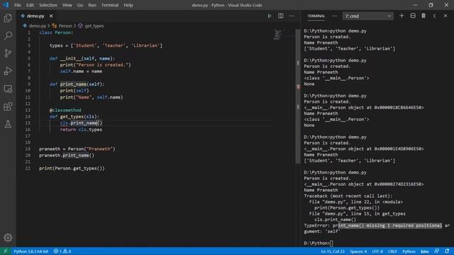 14.9 Method Types | Python in Sinhala смотреть онлайн