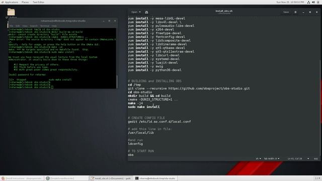 How to install Open Broadcaster Software (OBS) on Linux CentOS 7 смотреть онлайн
