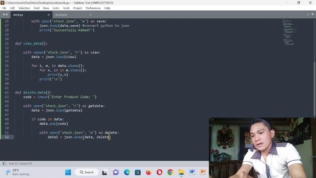 STOCK MANAGEMENT SYSTEM (Python JSON Crud) смотреть онлайн