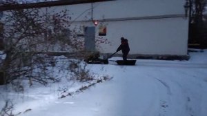 мотобуксировщик на базе КПП мотоцикла Урал.