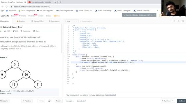 110. Balanced Binary Tree(Java Solution) смотреть онлайн