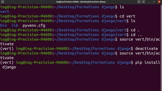 Apprendre Django installation et creation de l'environement virtuel #02 | formation Django débutan смотреть онлайн