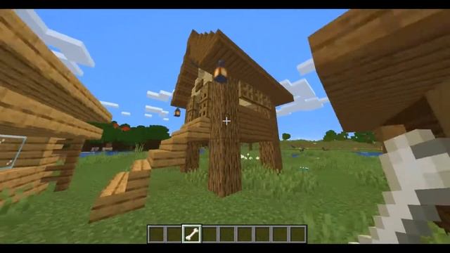 Собака Тиша играет в Майнкрафт. Строим красивую будку для собаки в Minecraft