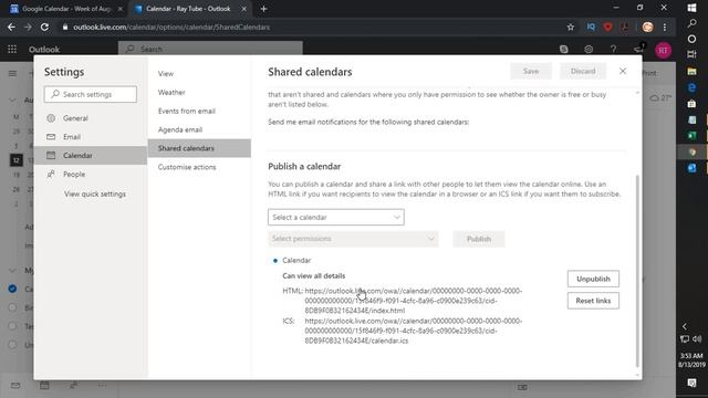 HOW TO SHOW AN OUTLOOK CALENDAR IN GOOGLE CALENDAR!! смотреть онлайн