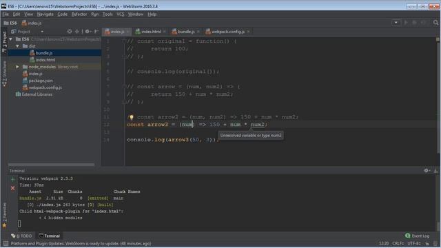 EcmaScript 6 (ES6) - Стрелочные функции (Урок 3) смотреть онлайн