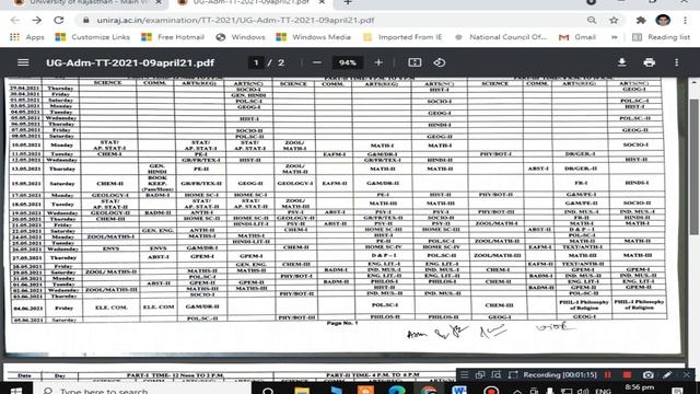 RAJASTHAN UNIVERSITY TIME TABLE 2021 DECLARED !! UOR TIME TABLE 2021 HOW TO DOWNLOAD смотреть онлайн