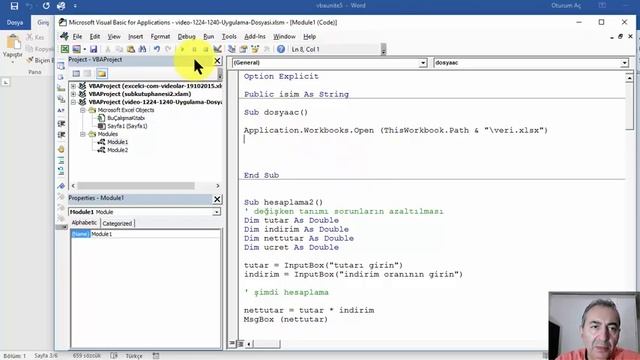 Excel VBA - Application Workbook Worksheet Nesneleri смотреть онлайн