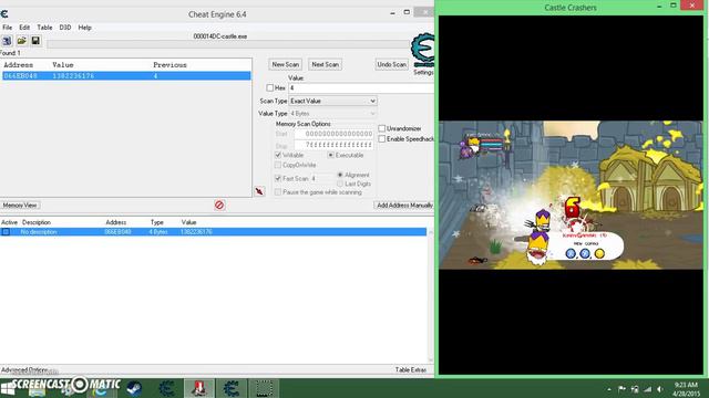 Castle Crashers Level 99 Cheat (Using Cheat Engine)
