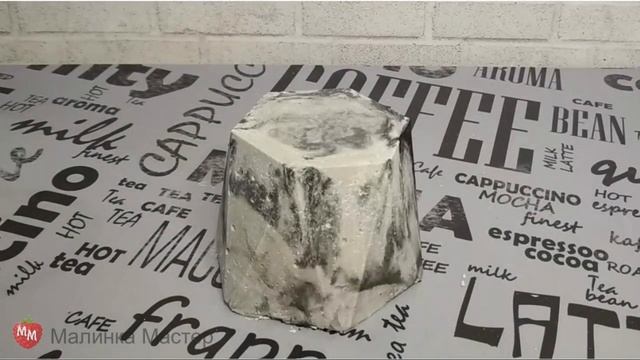 БЕТОНное кашпо с МРАМОРным эффектом своими руками. смотреть онлайн