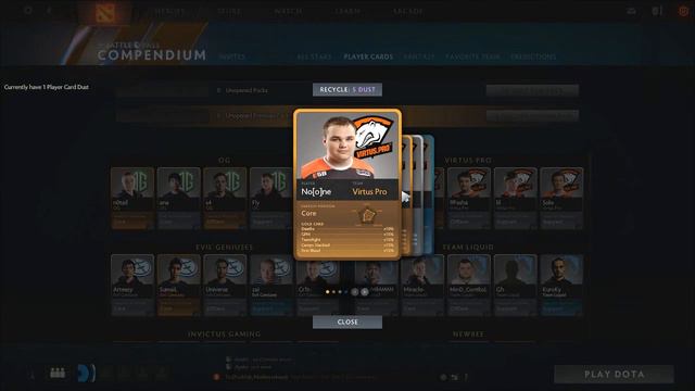 Открытие Карточек игроков Dota 2 TI7 смотреть онлайн