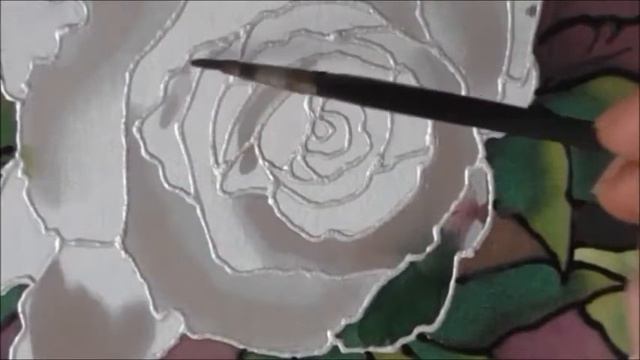Silk art "Roses on silk". Батик "Розы" смотреть онлайн