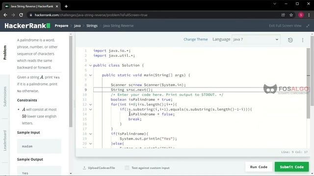 HR_Java17: Java String Reverse - Palindrome смотреть онлайн