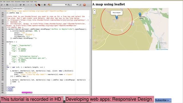 Tutorial: How to add a leaflet map to your web app смотреть онлайн