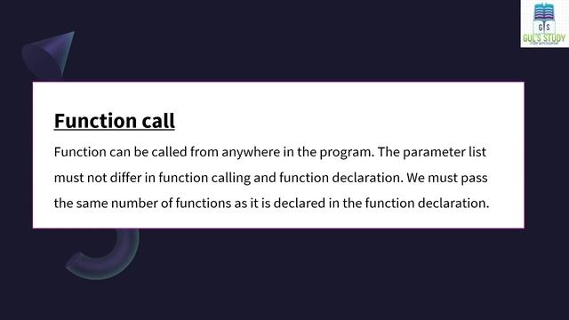 What is Function in C Program | Function Declaration and Definition | Functions in C by GUL's STUDY смотреть онлайн