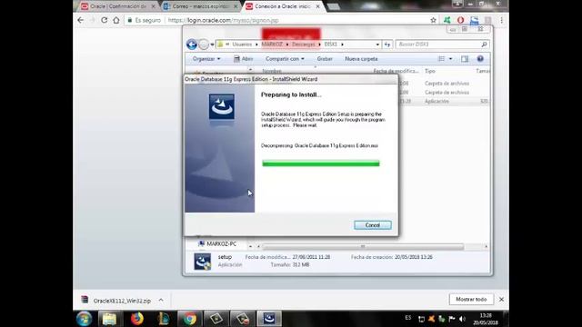 Cómo instalar Oracle y crear datafile- tablespace y user смотреть онлайн