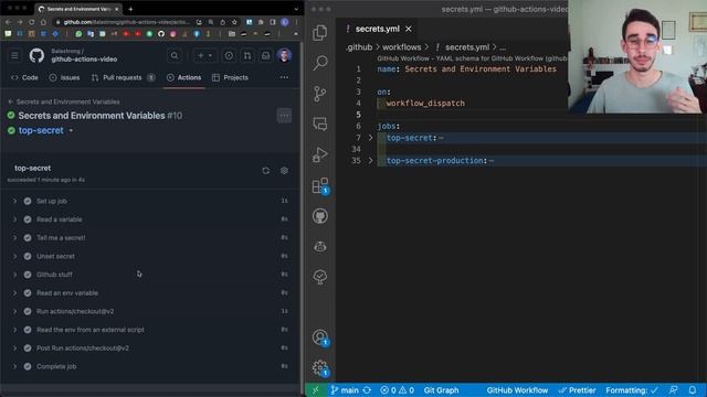 Secrets and Environment Variables in your GitHub Action смотреть онлайн