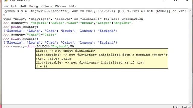 python dictionaries смотреть онлайн
