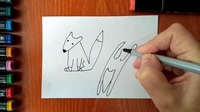 Как нарисовать Лису / How to draw a fox смотреть онлайн