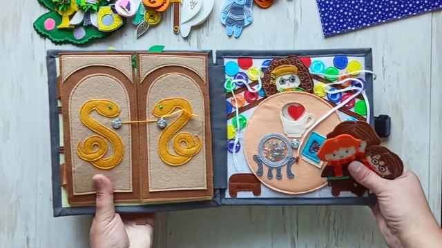 Harry Potter felt book with finger toys . Гарри Поттер, книга из фетра с пальчиковыми игрушками смотреть онлайн