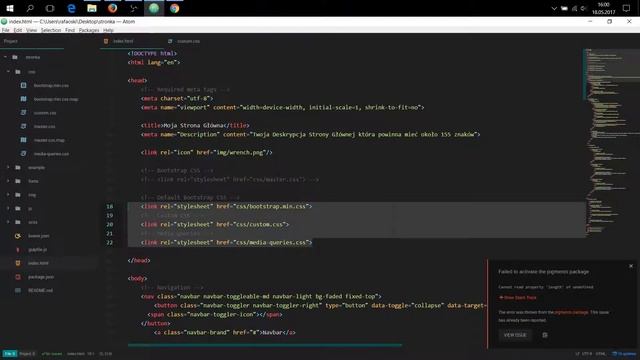 5 - Bootstrap 4 - Jak edytować pliki CSS смотреть онлайн