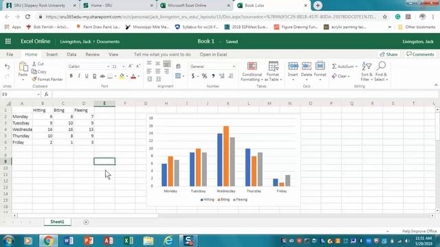 Making a basic graph in Office 365 Excel смотреть онлайн