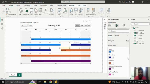 Power BI | Calendar Chart by MAQ Software in Custom Visual смотреть онлайн