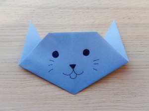 Оригами кошечка  | Кошка из бумаги | Мордочка кошки из бумаги
