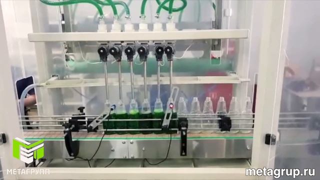 Линия розлива агрессивной химии в ПНД до 1,0 л АР 1200Р МГ, произ-ть 1200 б-час. ПК "МЕТАГРУПП" смотреть онлайн